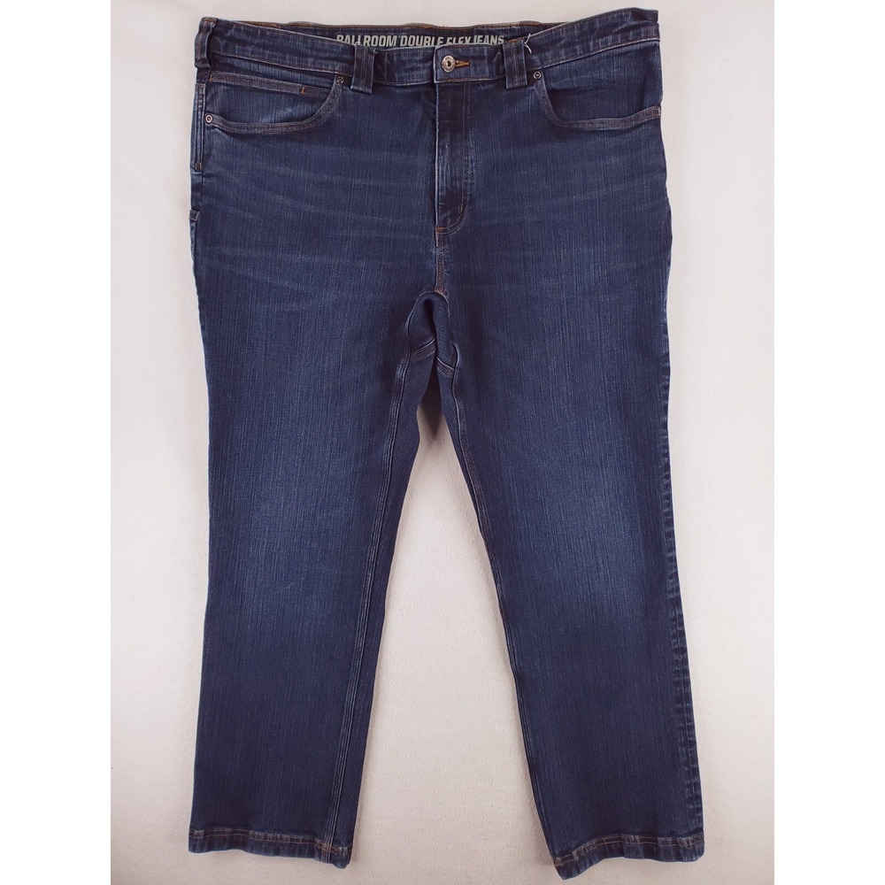 Duluth Trading Jeans Mens 42x32 Blue Ballroom Double Flex Straight Pants Stretch